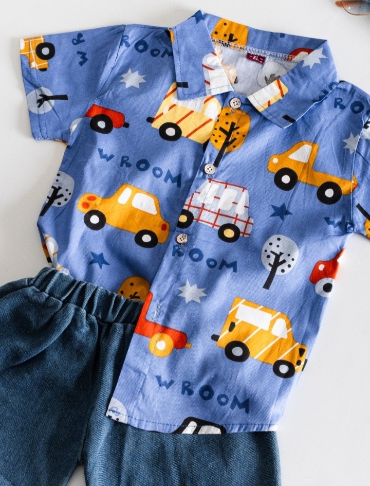 Conjunto Bebe Camisa +short 1a5 Importadas - Imagen 2