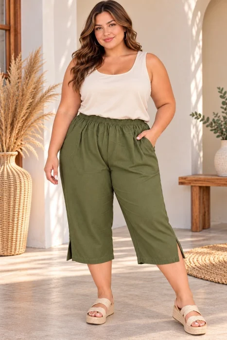 Capri de Lino Spandex