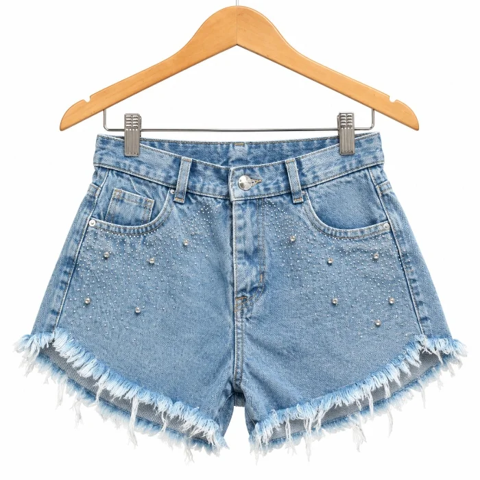 Short Jeans con Brillos