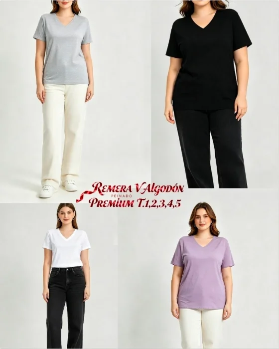 Remera Algodon Peinado 24/1