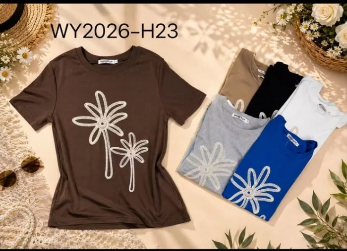 Remeras Algodón Bordado
