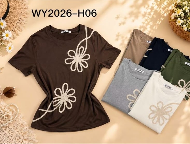 Remeras Algodón Bordado - Imagen 2