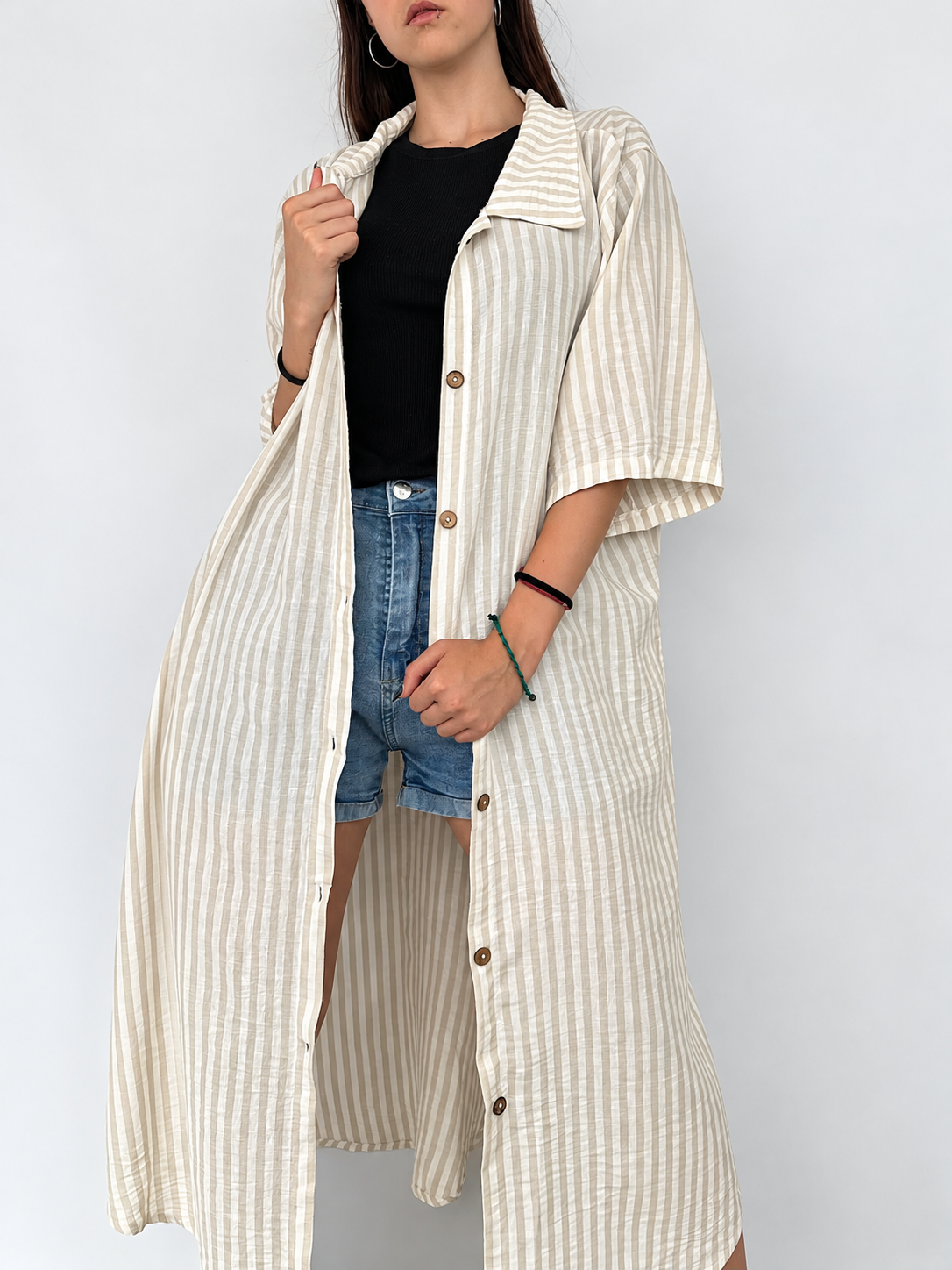 Camisa  Vestido de Lino Rayado - 313B8C79-5236-4661-BCC5-43A788790BCA.png