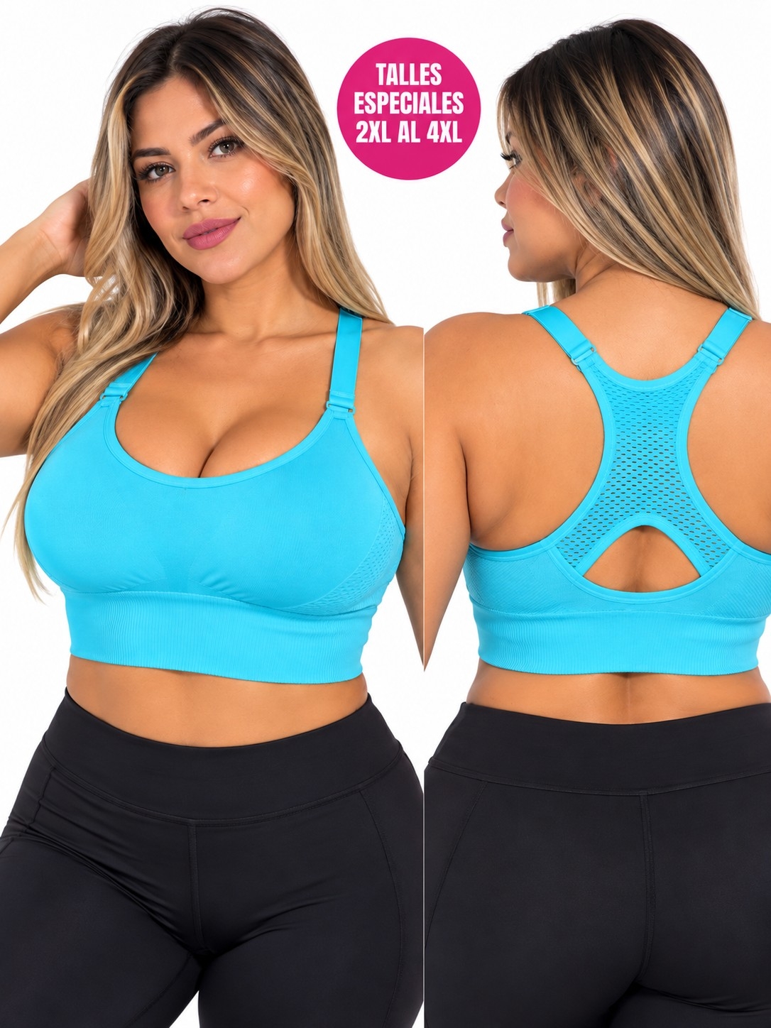Corpiño Invisible Deportivo Excelente Calidad Talles Especial Talles 2xl al 4xl - Imagen 4