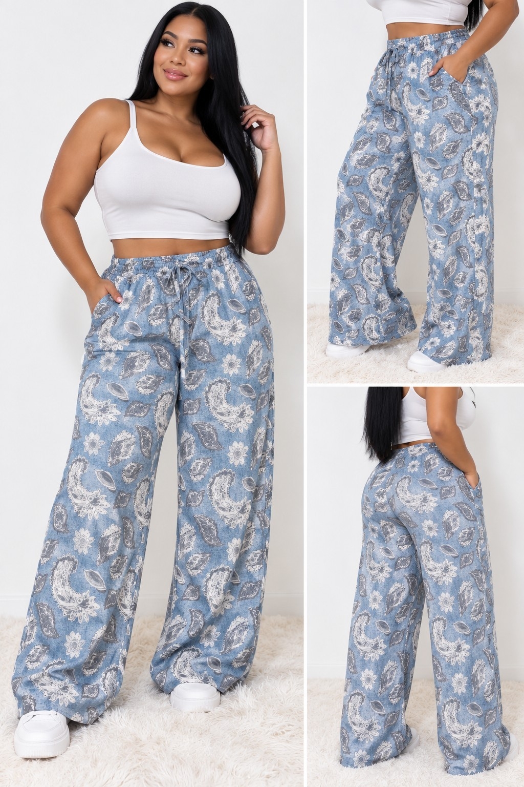 Palazo Lino Excelente Calidad Talles M/l/xl/xxl - Imagen 3