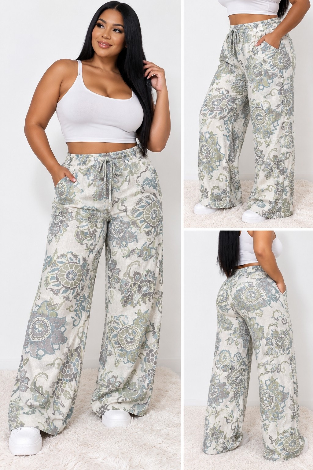 Palazo Lino Excelente Calidad Talles M/l/xl/xxl - Imagen 4