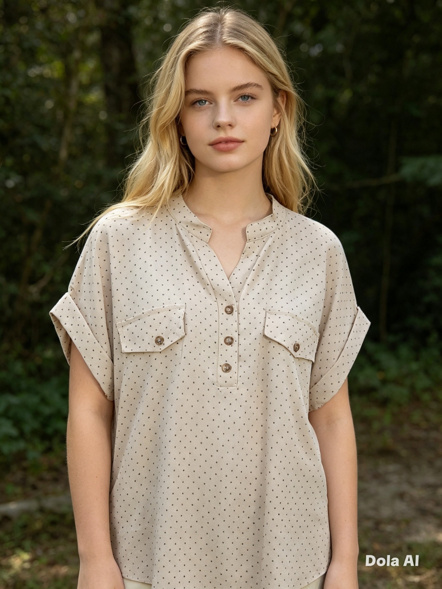 Camisas  de Poplin con Laycra con Lunares - Imagen 3