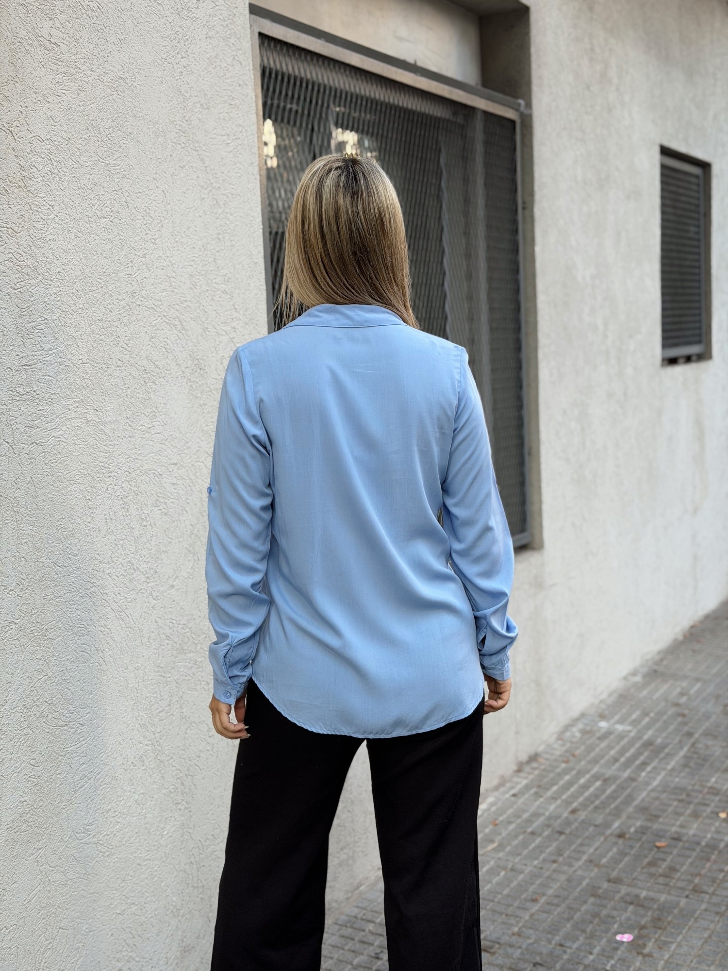 Camisa "sara" en Fibrana Poplin - Imagen 4