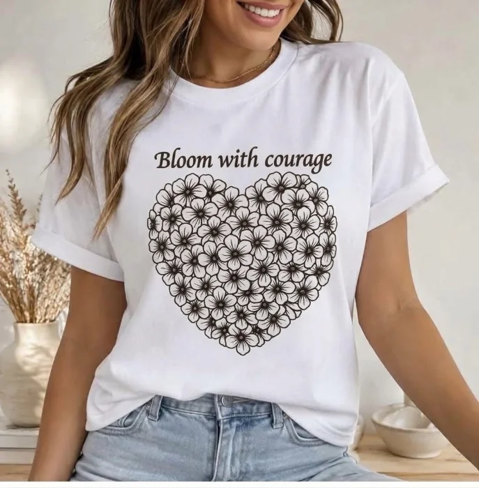 Remera Flor Corazon