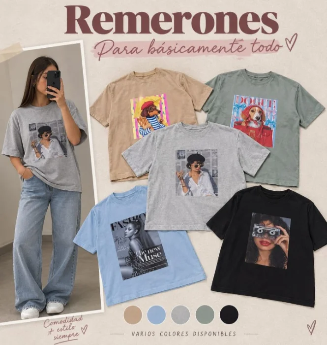 Remera Oversize Algodón Peinado