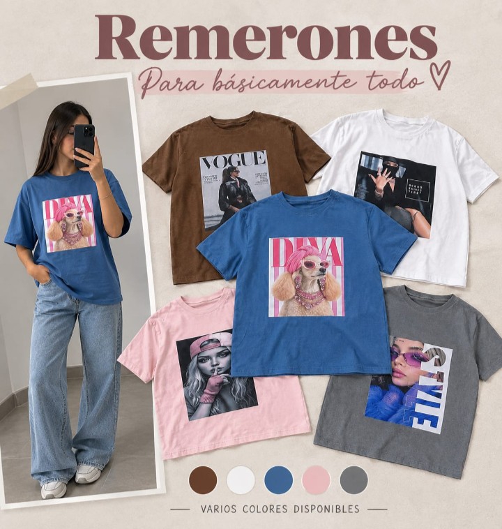 Remera Oversize Algodón Peinado - Imagen 2