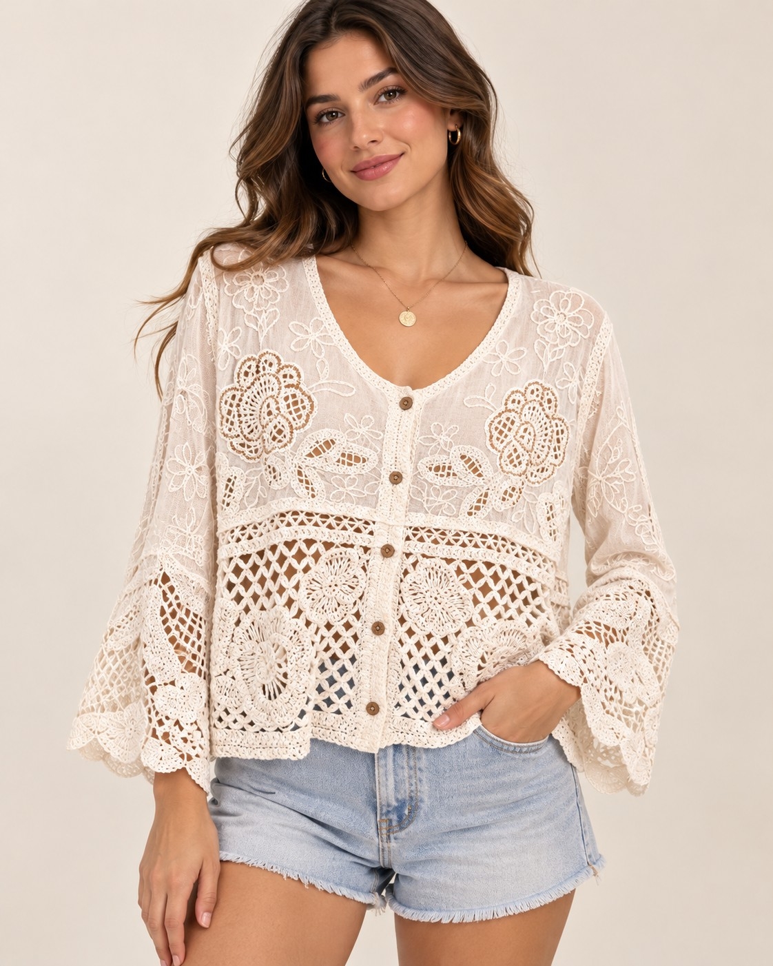 Blusa Crochet Importado - Imagen 2