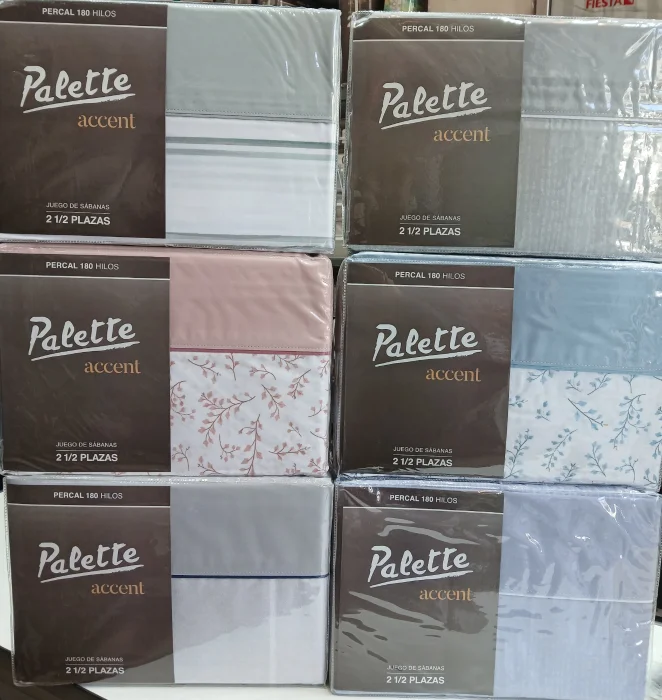 Sabanas "palette " Tela Percal  180 Hilos