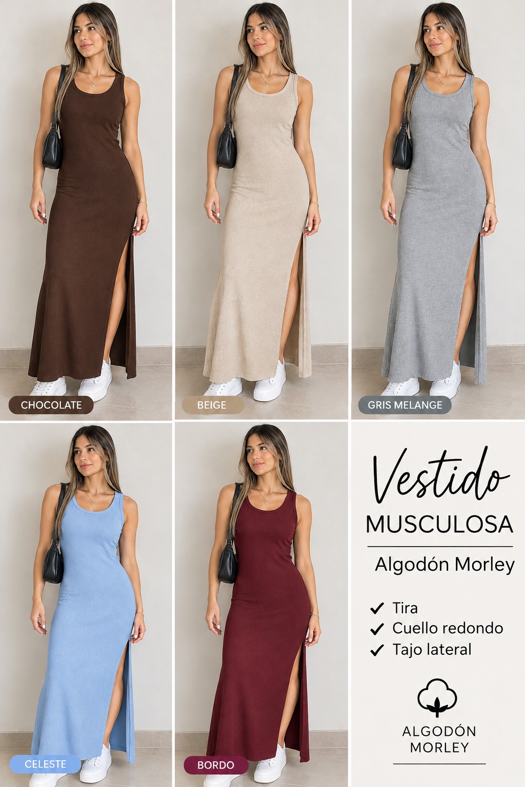 Vestido Musculosa Morley Algodón - Imagen 2