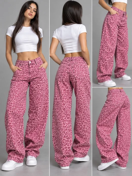 Baggy Animal Print Rosa