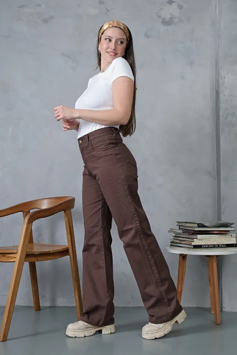 Wide Leg Chocolate Rigido