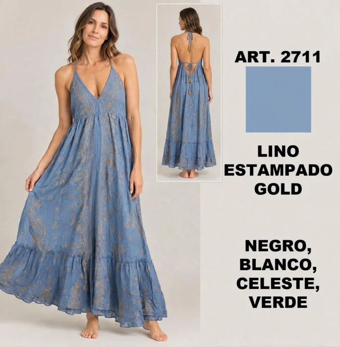 Vestido Boho Indu Lino