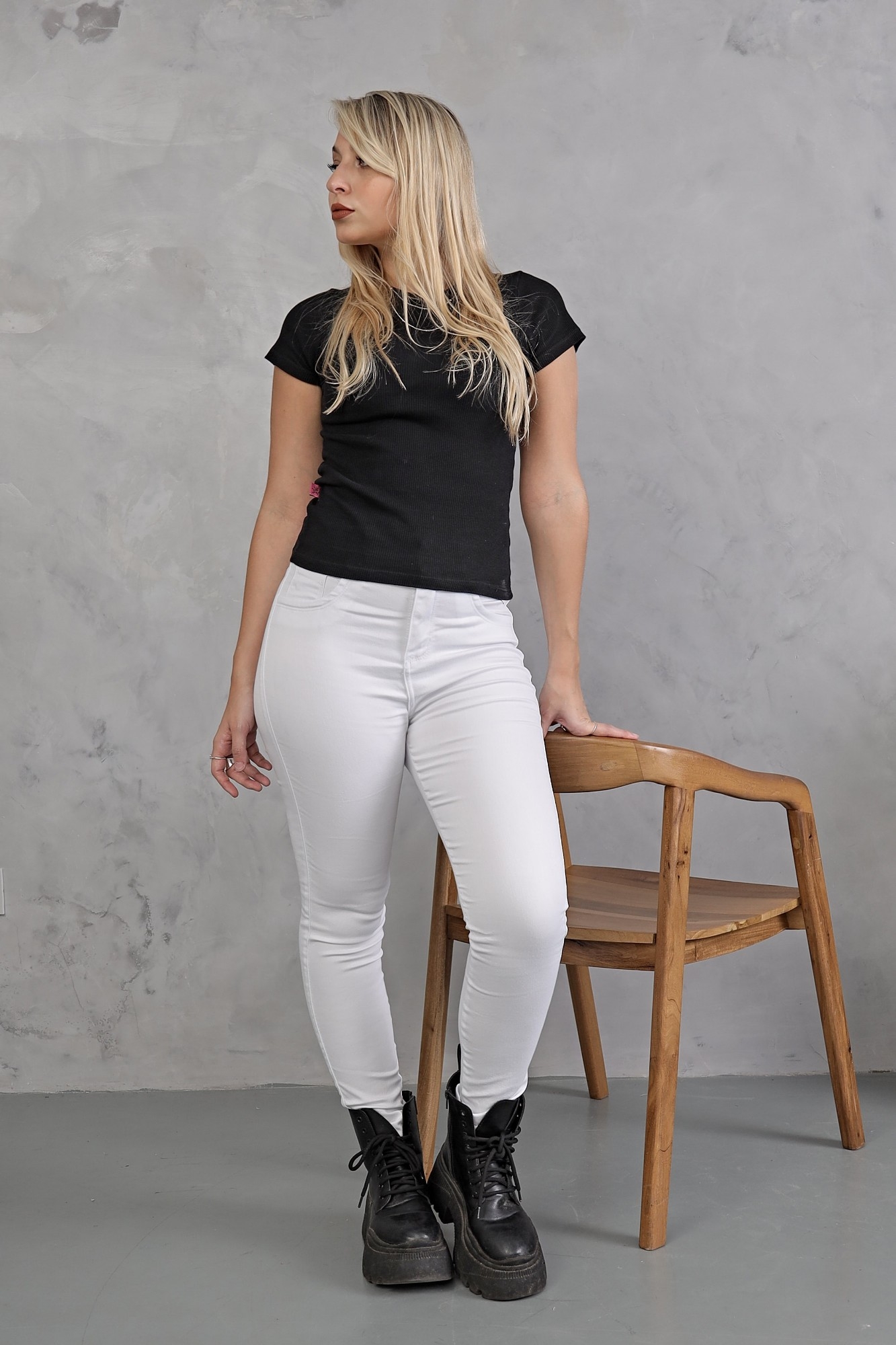 Chupin Blanco Liso Elastizado - Imagen 7