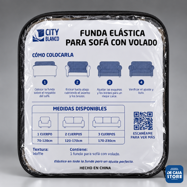 Funda para Sofá Color Bordo 3 Cuerpos 1.70 X 2.30 con Volados | Elástica y Protectora - 5.png
