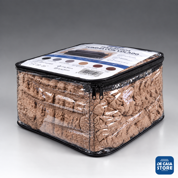Funda para Sofá Color Beige 3 Cuerpos 1.70 X 2.30 con Volados | Elástica y Protectora - 4.png