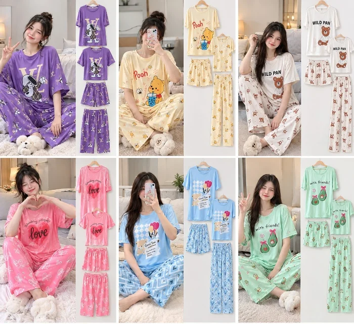 Pijama 4 Piezas Importado