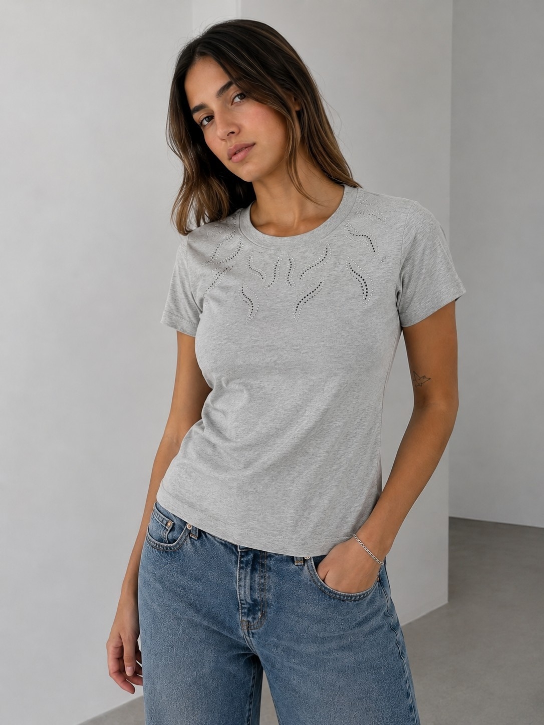 Pedreria Algodón P 24/1 Remeras Corte Clasico - Imagen 2