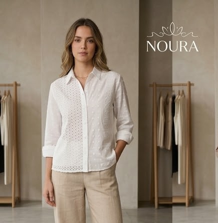 Camisa Broderie Manga Larga - Imagen 2