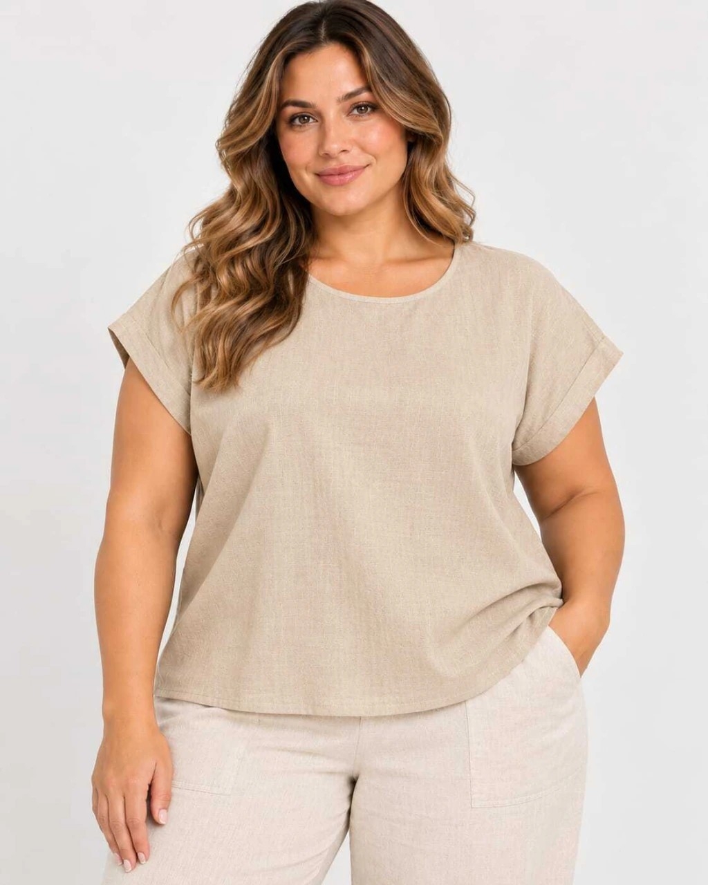 Blusa Lino Talles Grandes - Imagen 3