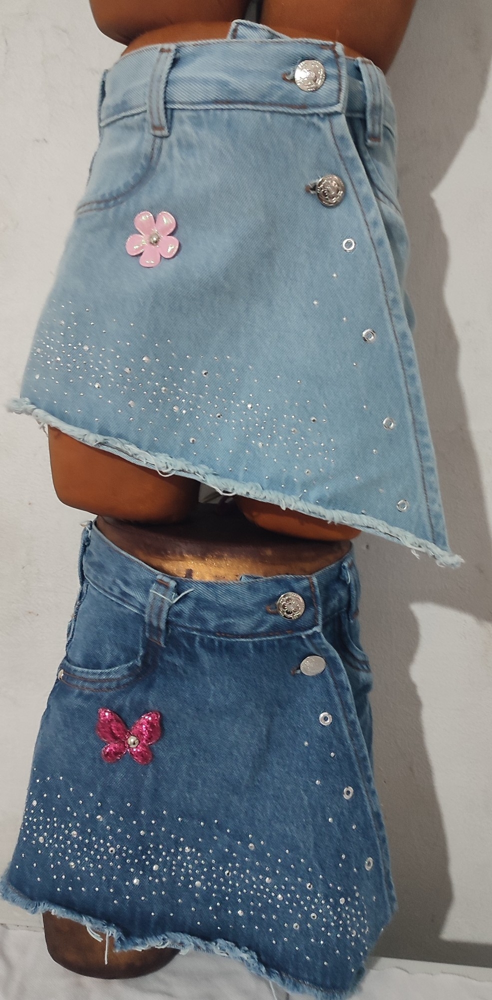 Short Pollera de Nena de Jeans de Nena de 4 al 16 - Imagen 2