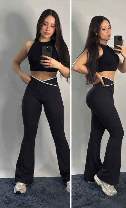 Calza de Lycra Elastizada Cintura Cruzada