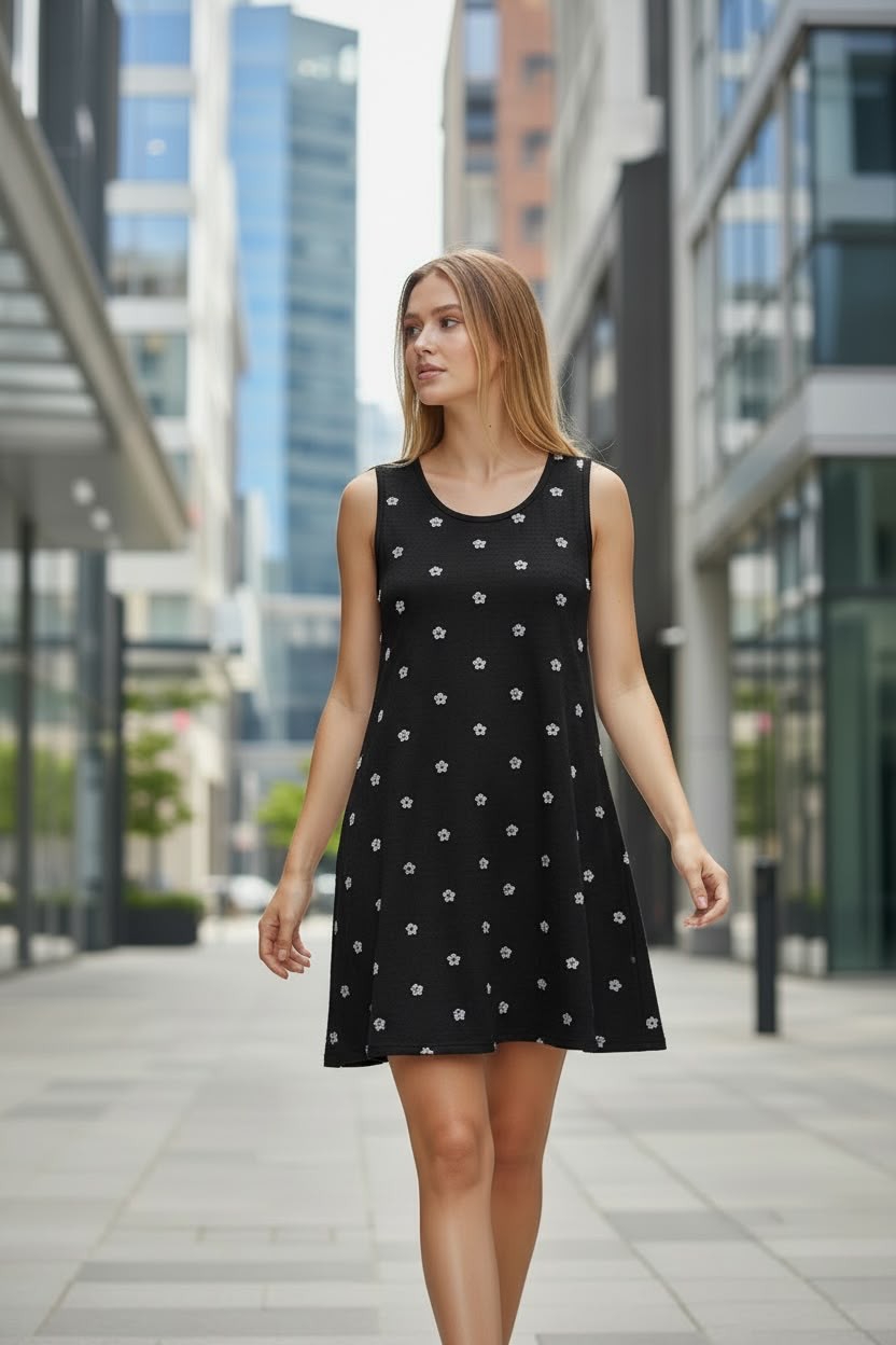 Vestido Estampado Hawai Mujer Verano Pollera Músculosa - Imagen 1