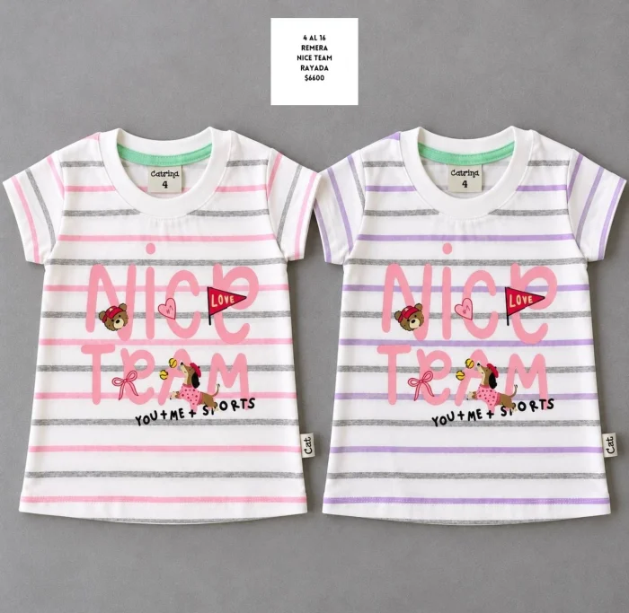 Remera Nice Team Rayada