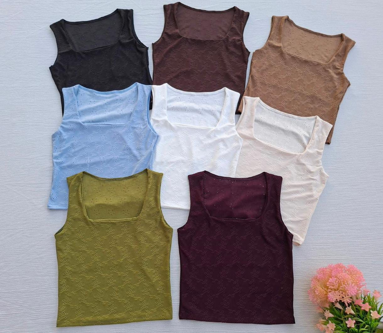 Músculosa Broderi Mujer Verano Dama Camisa Camiseta Remera Remeron - Imagen 1