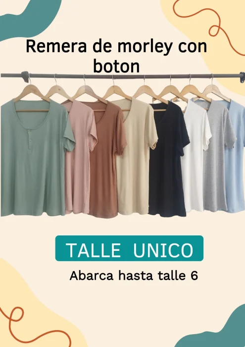 Remera de Morley con Boton