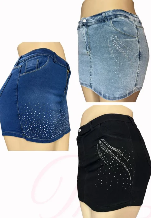 Shorts Pollera con Brillo
