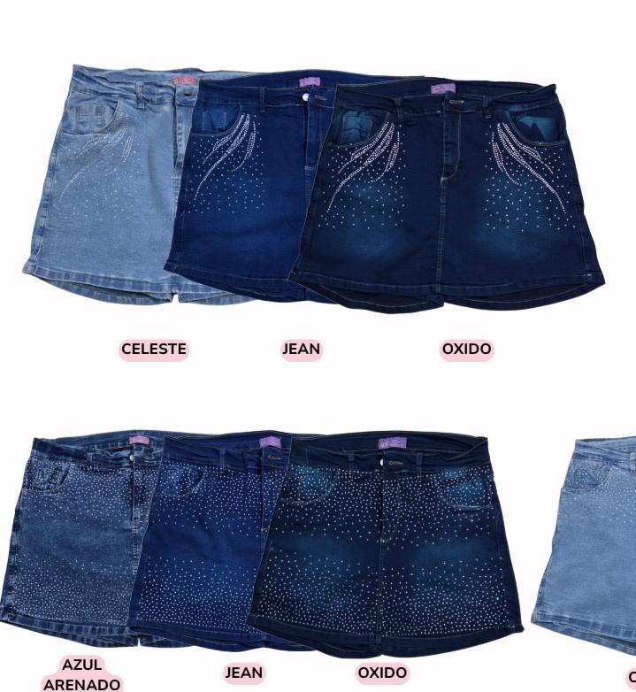 Shorts Pollera con Brillo - Imagen 3