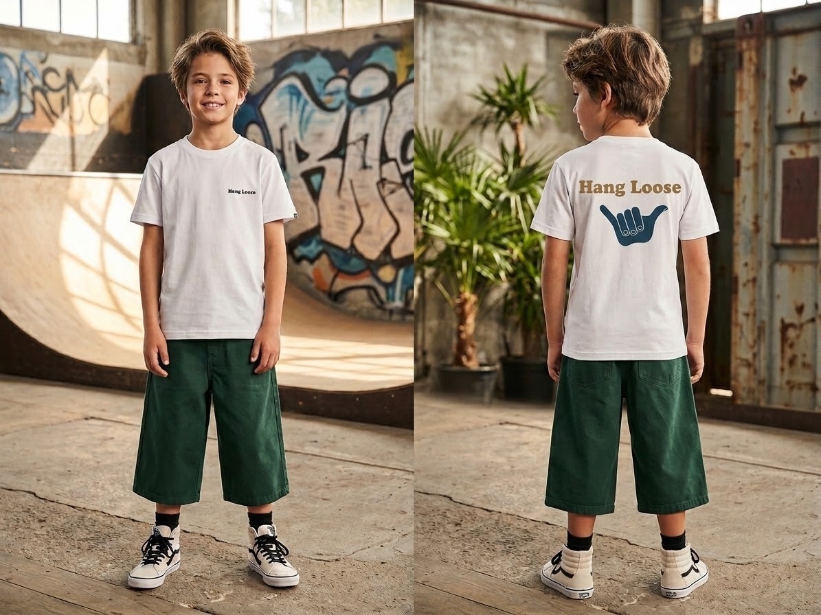 Remeras Algodón Peinado Doble Estampa Surf - Imagen 2