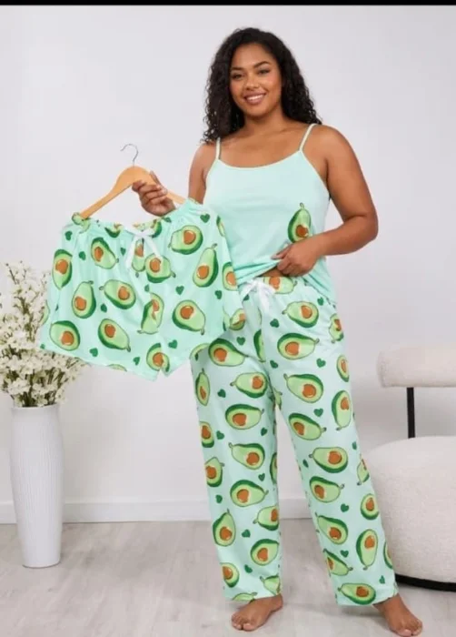 Pijamas de 3 Piezas Talles Grandes