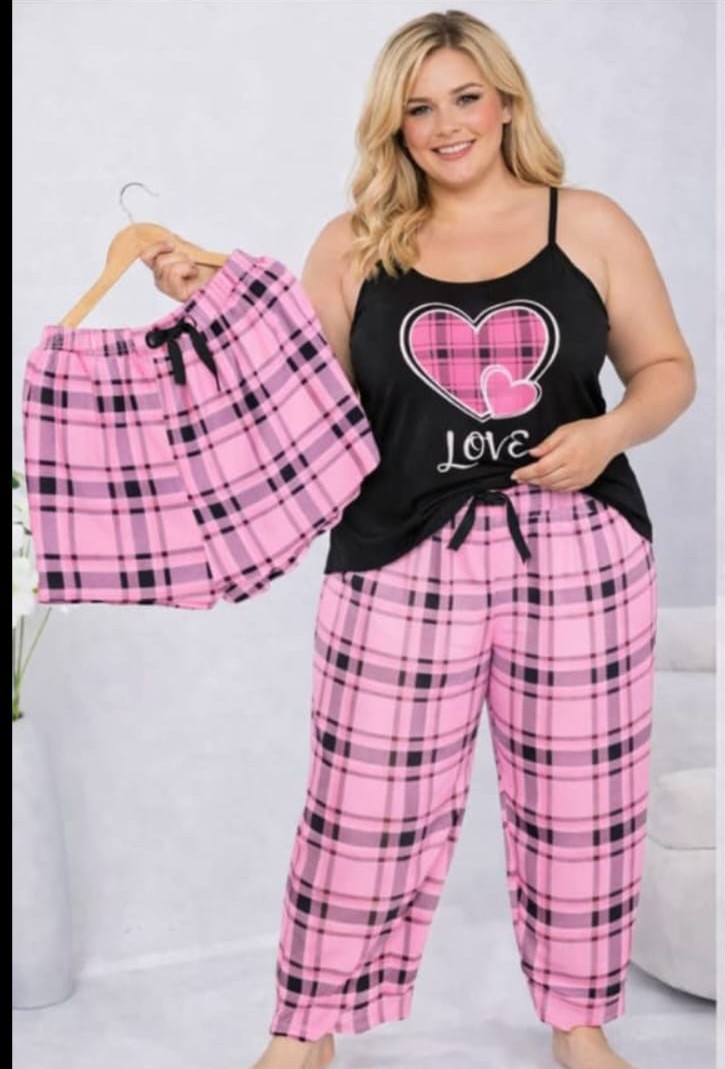 Pijamas de 3 Piezas Talles Grandes - Imagen 3