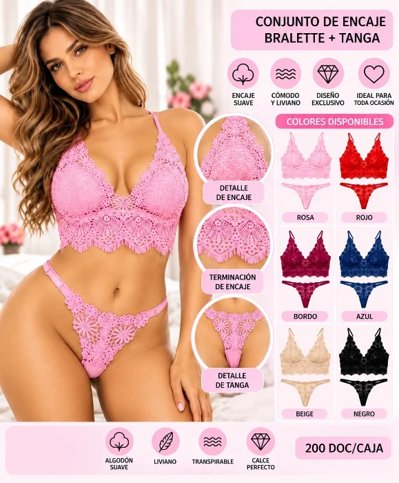 Conjunto Jazmín (encaje)