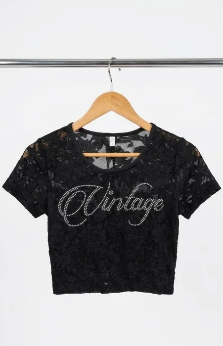 Remera Encaje con Tul Talle  1 ,2,3,4,5