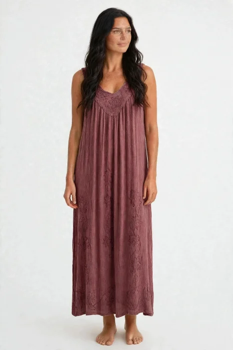 Vestido Boho Indu Bordado