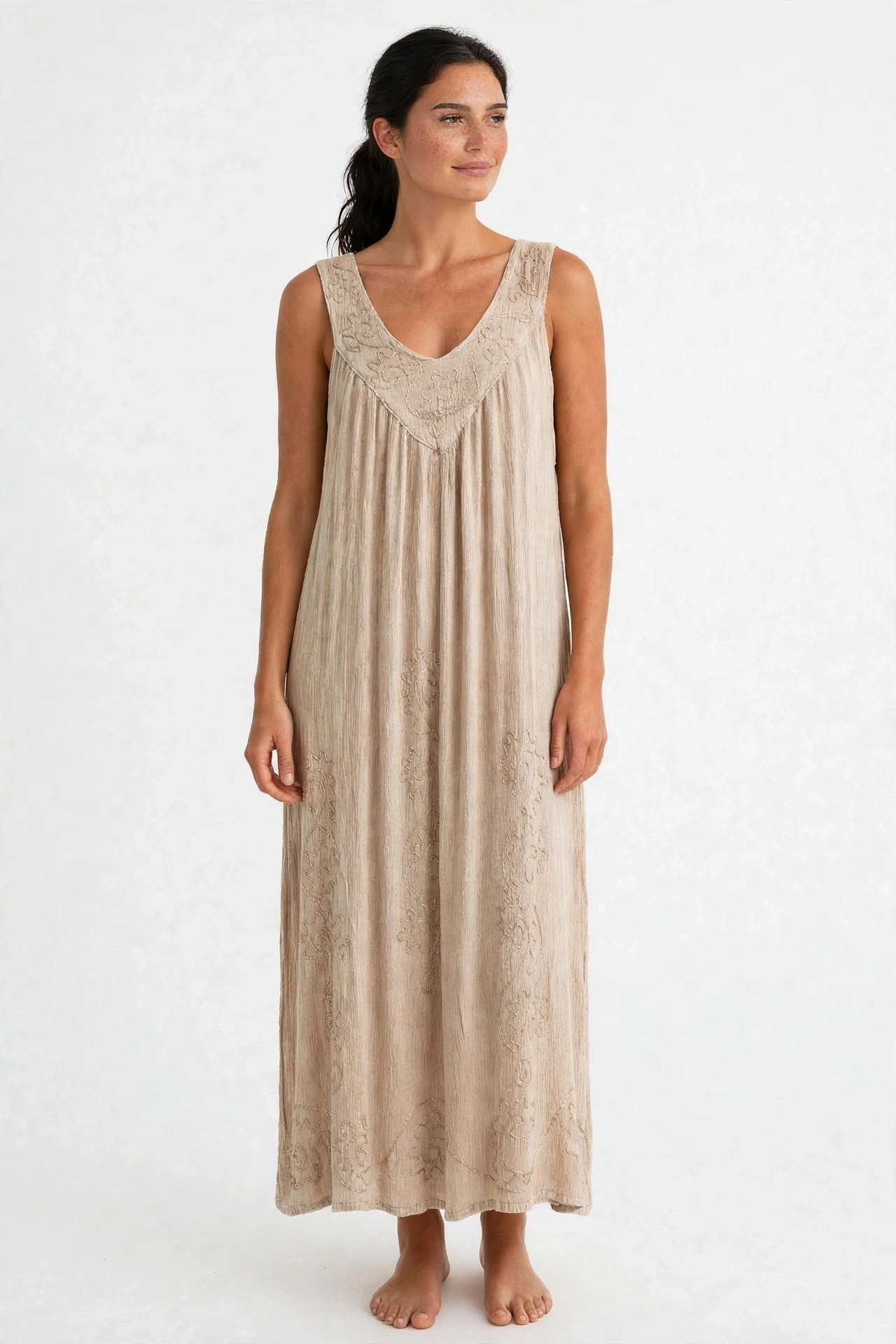 Vestido Boho Indu Bordado - Imagen 2