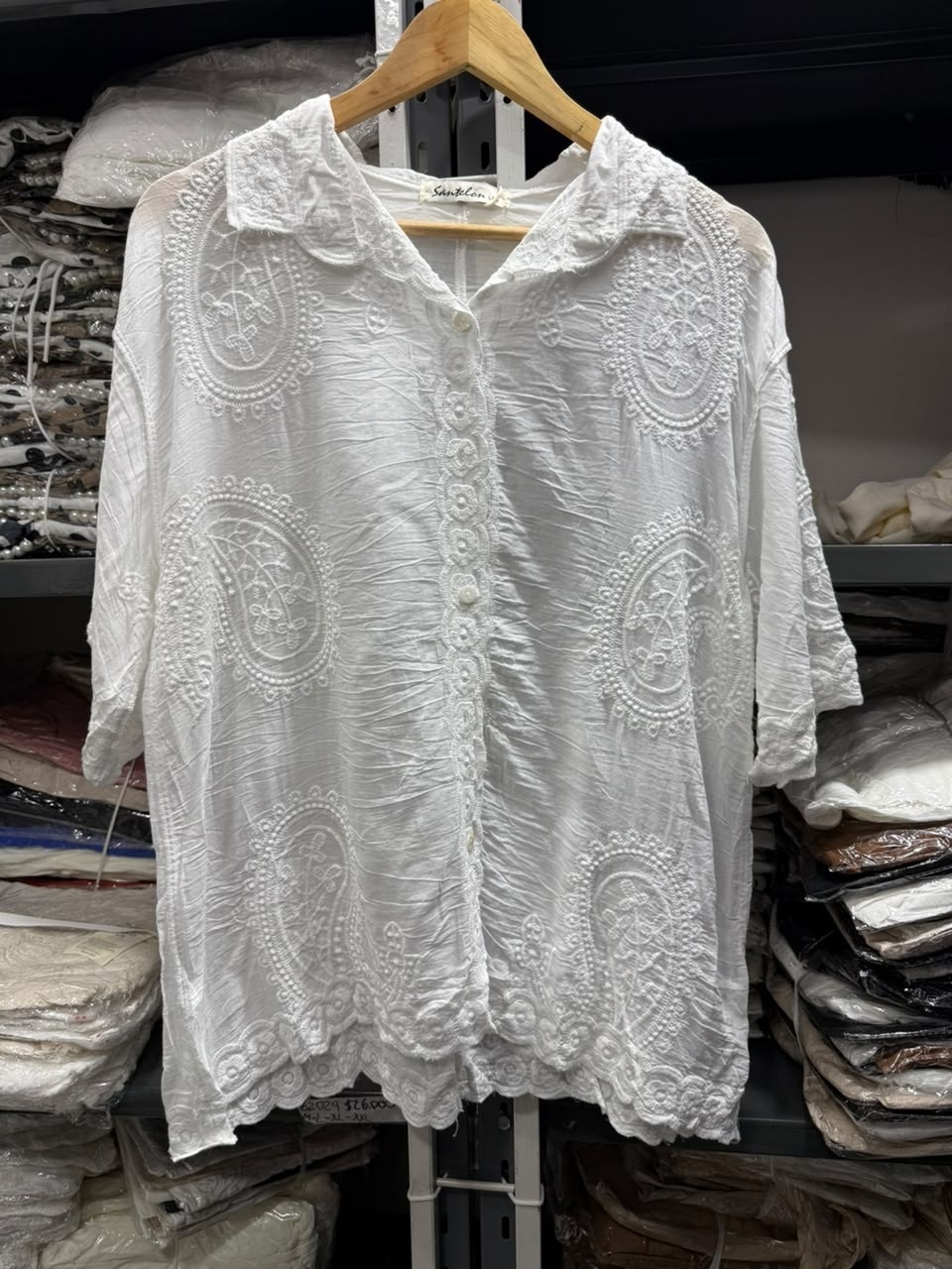 Blusa Lino Broderi - Imagen 3