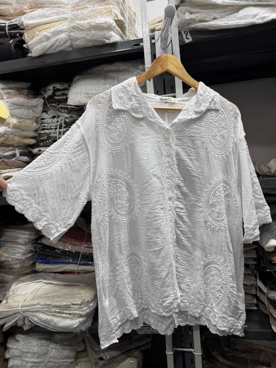 Blusa Lino Broderi - Imagen 4