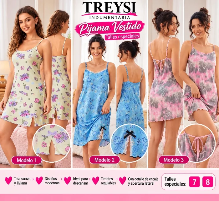 Pijamas Vestido Estampado Especial
