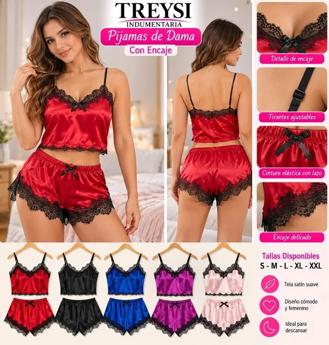 Pijamas Dé Dama Acetato Importado