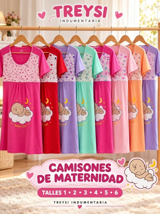 Pijamas Dé Dama Maternal Algodón