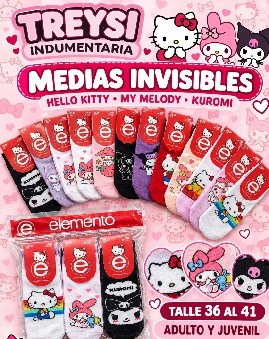 Medias Kitty Invisible Elemento 100%