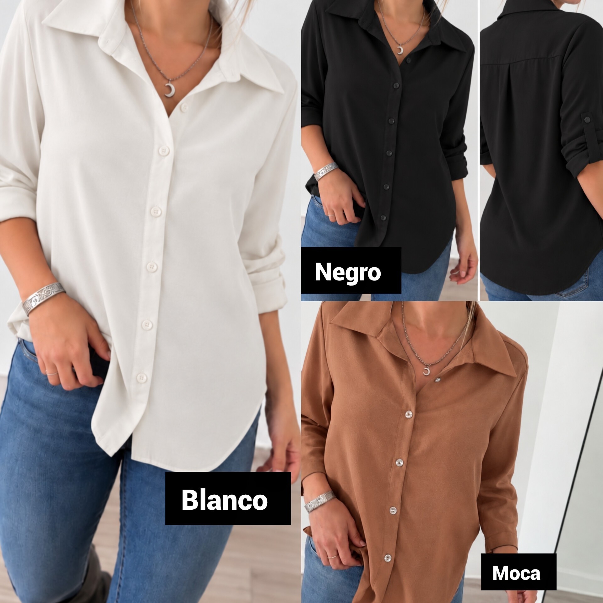 Camisa 3/4 Liso - Imagen 2